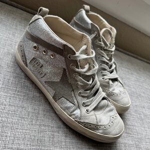 Golden Goose Mid Star Glitter Mid Top Sneakers 37